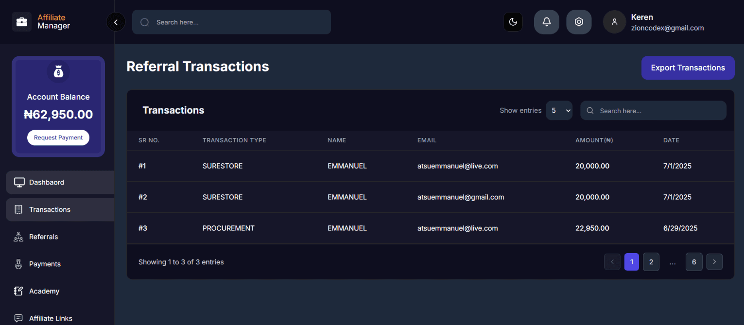 Premium Affiliate Dashboard